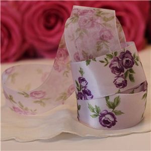 Vintage Rose Ribbon - Lilac/Purple
